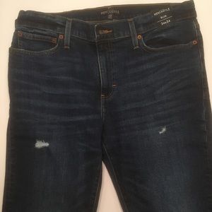 J. Crew slim cut distressed jeans